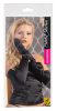 Satin gloves - black