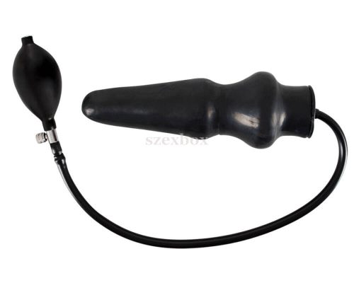 LATEX - felpumpálható análkúp fekete