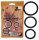 Silicone penis ring trio - black
