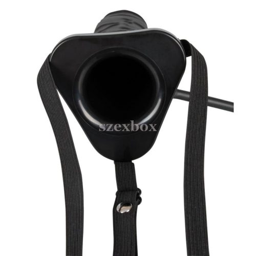 Inflatable Strap-On hollow silicone dildo