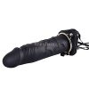 Inflatable Strap-On hollow silicone dildo