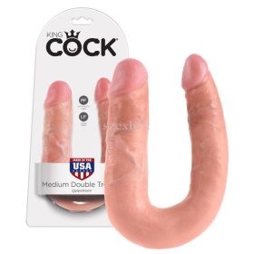 King Cock double dildo medium - natural