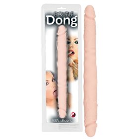 Double Dong - 100% silicone dildo (natural)