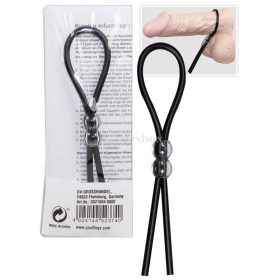 Adjustable erection strap with beads (black)