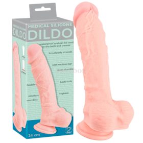 Medical - medical silicone dildo (24cm) - natural