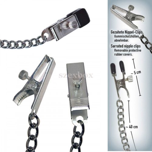 Chain, with adjustable tweezers