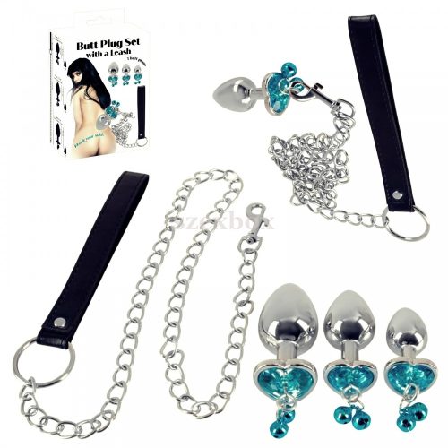 Butt Plug Set anál dildó szett pórázzal
