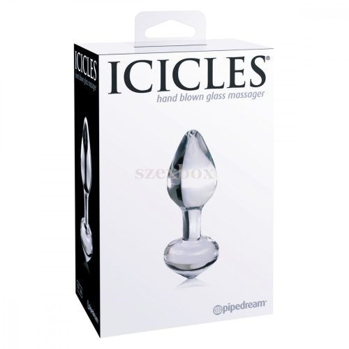 Icicles No. 44 - kúpos, üveg anál dildó