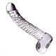 Icicles No. 61 - testicular glass dildo with penis