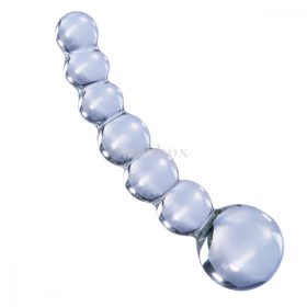Icicles No. 66 - curved, spherical, glass dildo