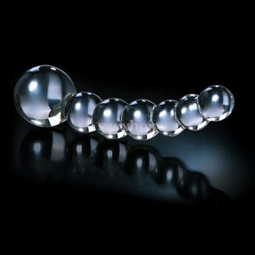 Icicles No. 66 - curved, spherical, glass dildo