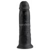 King Cock 10 tapadótalpas dildó 25cm fekete