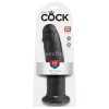 King Cock 10 tapadótalpas dildó 25cm fekete