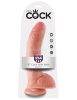 King Cock testicle dildo 23cm natural