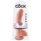 King Cock testicle dildo 23cm natural