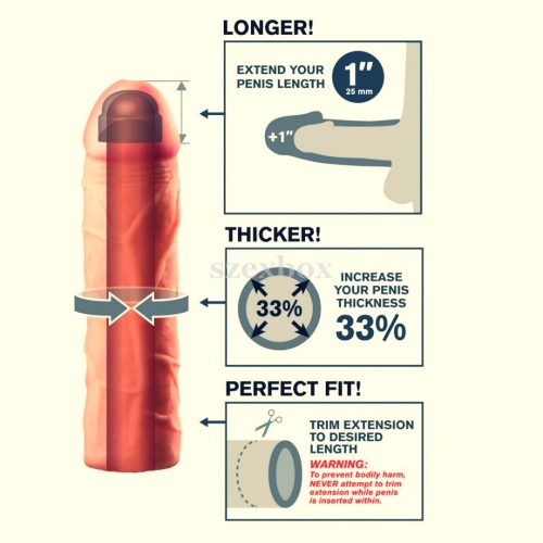 Fantasy X-tensions Perfect 1 péniszköpeny 17,7cm