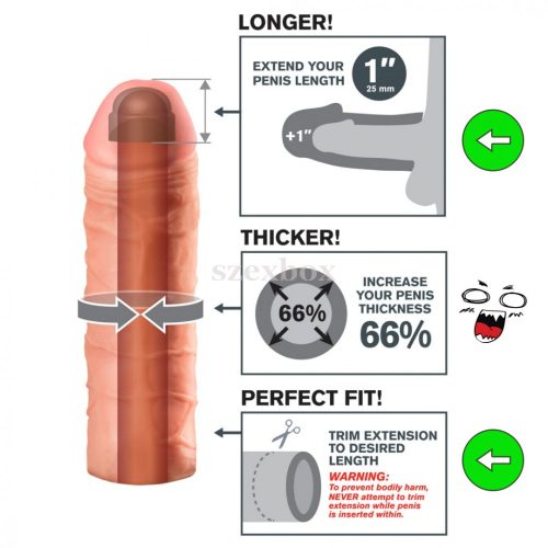 Fantasy X-tensions Mega 1 péniszköpeny 17,7cm