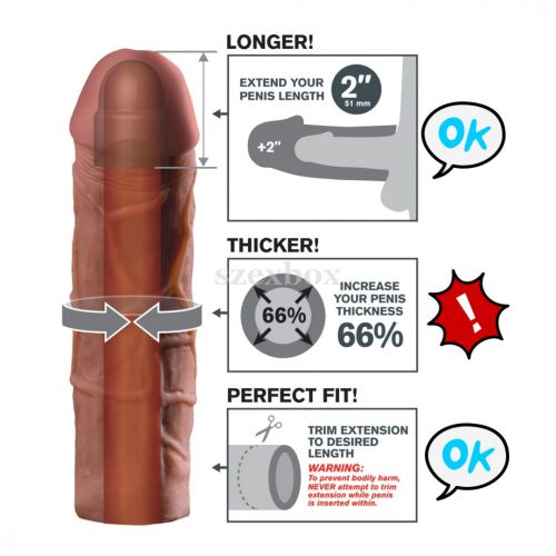 Fantasy X-tensions Mega 2 péniszköpeny 20,3cm