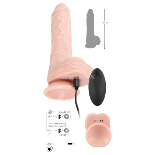 Lifelike rechargeable, thrust-rotating vibrator