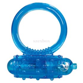 Clear silicone penis ring blue