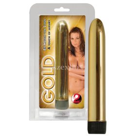 Metallic shimmer vibrator - gold colour