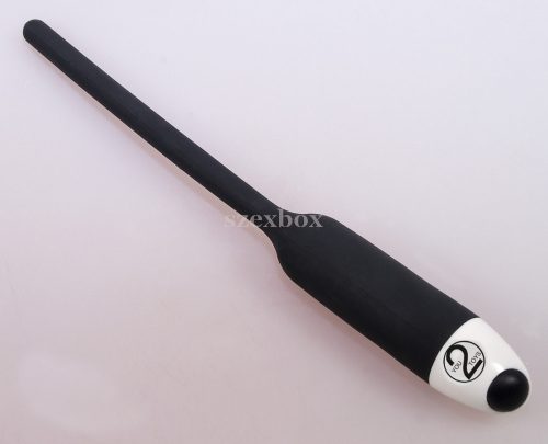 Dilator - black silicone urethra vibrator 8mm