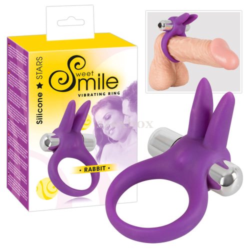 SMILE Rabbit - vibrációs péniszgyűrű (lila)