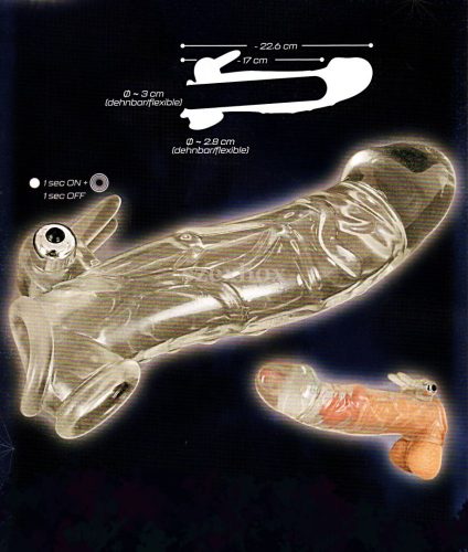 Crystal Skin - péniszhosszabbító vibroköpeny