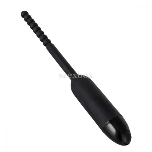 Pearl Dilator - black, spherical, silicone urethra vibrator 8mm
