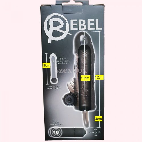 Rebel - vibrációs péniszköpeny (16cm)