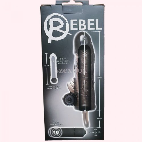 Rebel - vibrációs péniszköpeny (19cm)
