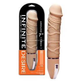 Infinite Desire - 10 rhythm silicone vibrator (natural)
