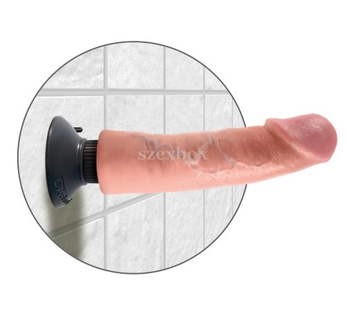 King Cock 9 - clamp-on vibrator 25cm natural