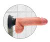 King Cock 7 - testicle vibrator 18cm natural