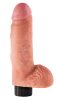 King Cock 7 - testicle vibrator 18cm natural