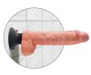 King Cock 10 - Flexible, testicular, clamp-on vibrator 25cm natural