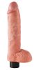 King Cock 10 - Flexible, testicular, clamp-on vibrator 25cm natural