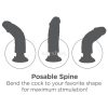 King Cock 10 - Flexible, testicular, clamp-on vibrator 25cm natural