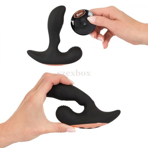 Rebel rechargeable radio heated anal vibrator