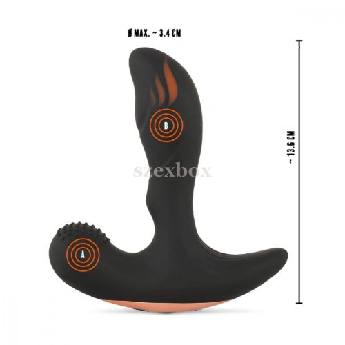 Rebel rechargeable radio heated anal vibrator