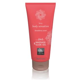 Shiatsu 2in1 Massage Lube Strawberry 200ml