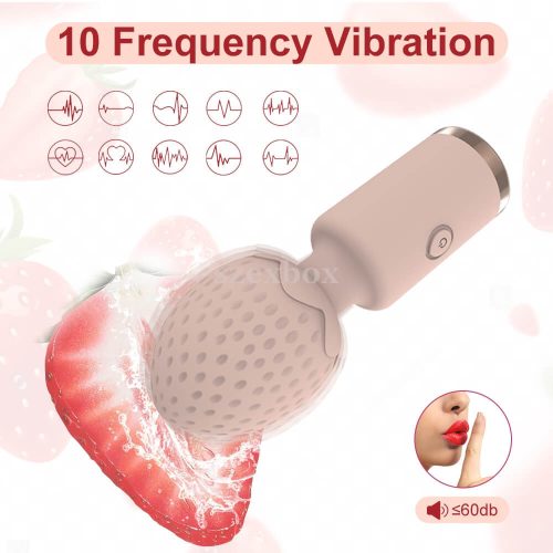 Sunfo Strawberry rechargeable mini massaging vibrator