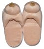 Plush slippers with breast shape