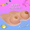 Plush slippers with breast shape