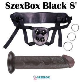 SexBox Black 8 – Strap-on set for a lifelike experience