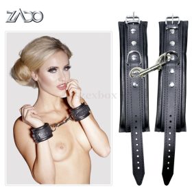 Fekete csuklóbilincs - bőr