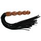 ZADO leather whip with wooden dildo handle