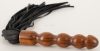 ZADO leather whip with wooden dildo handle