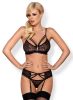 Obsessive rhinestone lace lingerie set