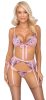 Kissable rose embroidered lingerie set